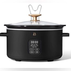 NWT Beautiful 6 Qt Programmable Slow Cooker | Color- Black Sesame.